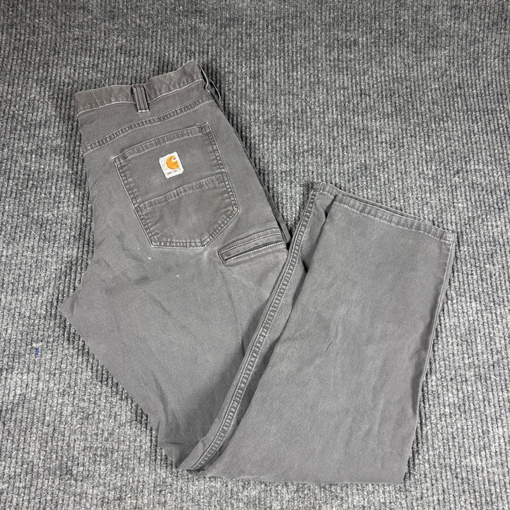 Carhartt Pants Mens 36x32 102517 Relaxed Fit Canvas Work Gray Straight Leg 039